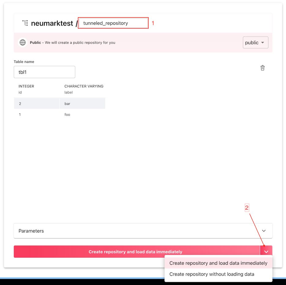 Load data or limit the repository to live queries